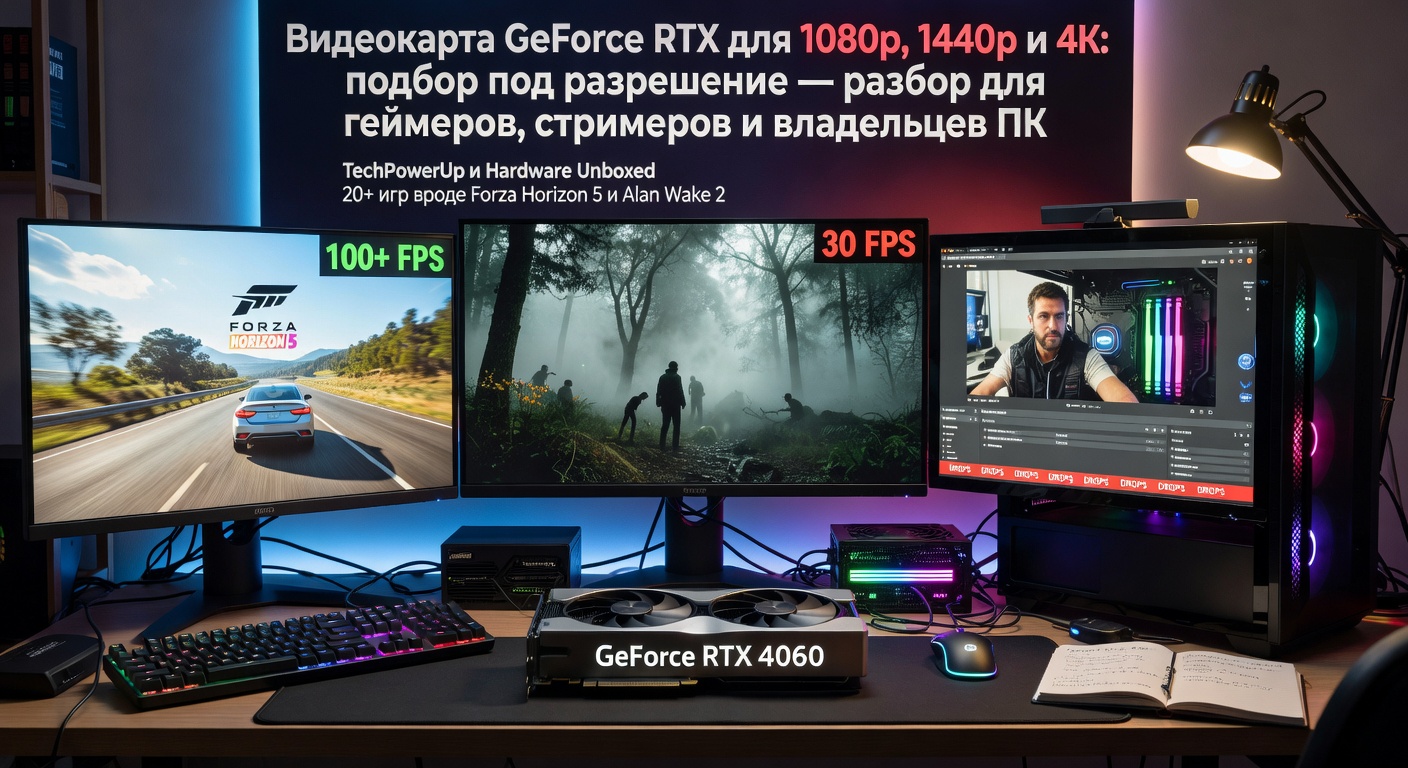 Видеокарта GeForce RTX для 1080p, 1440p и 4K: подбор под разрешение — разбор для геймеров, стримеров и владельцев ПК