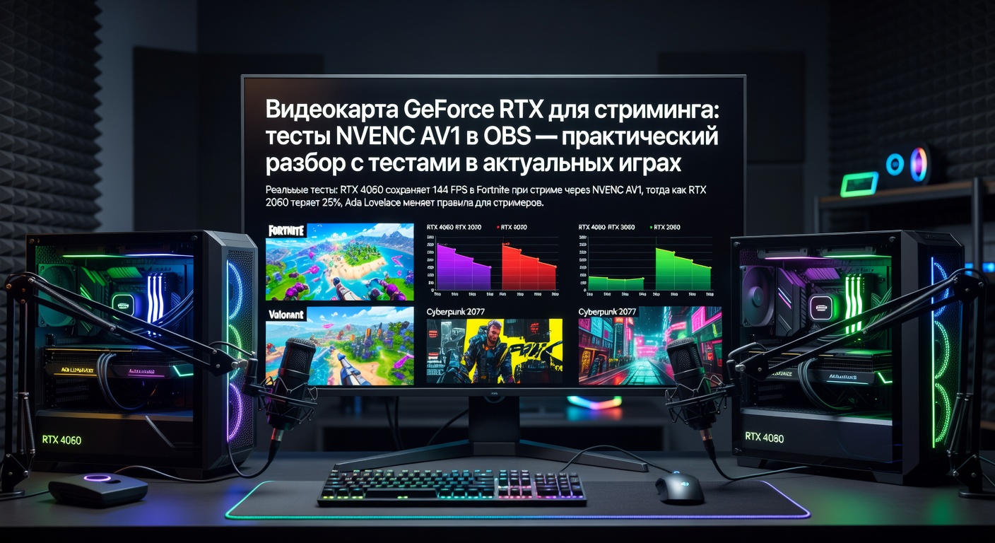 Видеокарта GeForce RTX для стриминга: тесты NVENC AV1 в OBS — практический разбор с тестами в актуальных играх