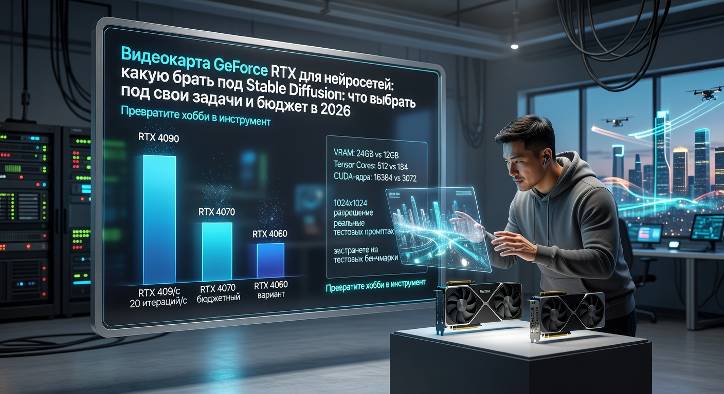 Видеокарта GeForce RTX для нейросетей: какую брать под Stable Diffusion: что выбрать под свои задачи и бюджет в 2026
